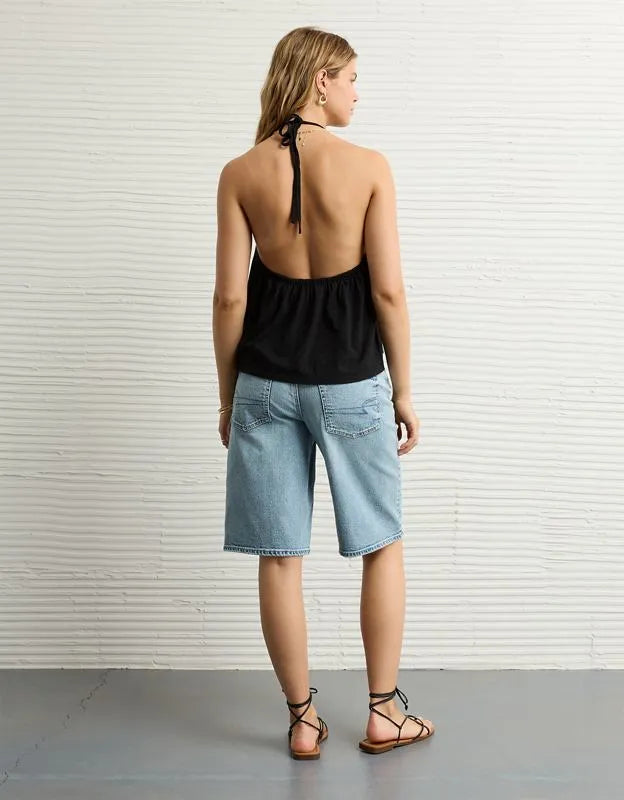 AE Sunchaser Knit Crochet Halter Top
