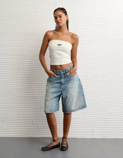 AE Pride Foldover Graphic Tube Top