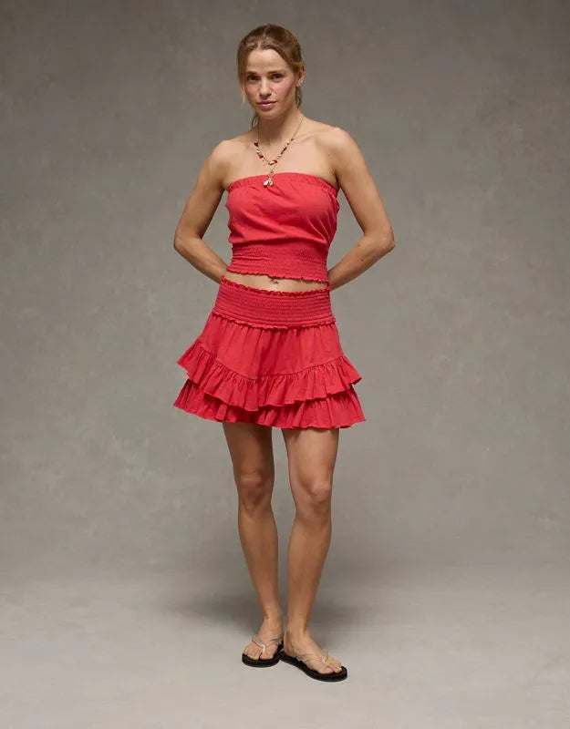 AE Sunchaser Cropped Bubble Tube Top