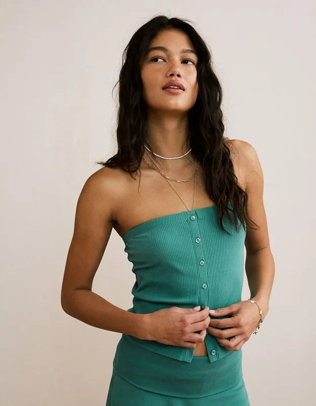 AE Button-Up Tube Top