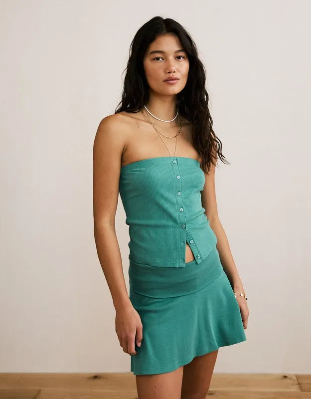 AE Button-Up Tube Top