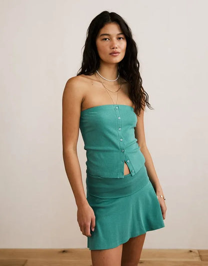 AE Button-Up Tube Top