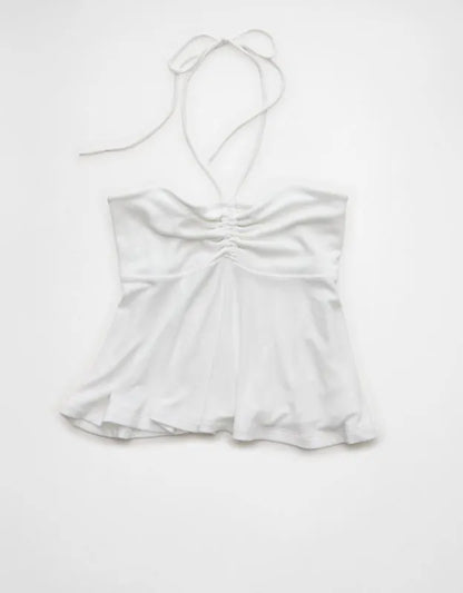 AE Soft & Sexy Halter Cinch Babydoll Top