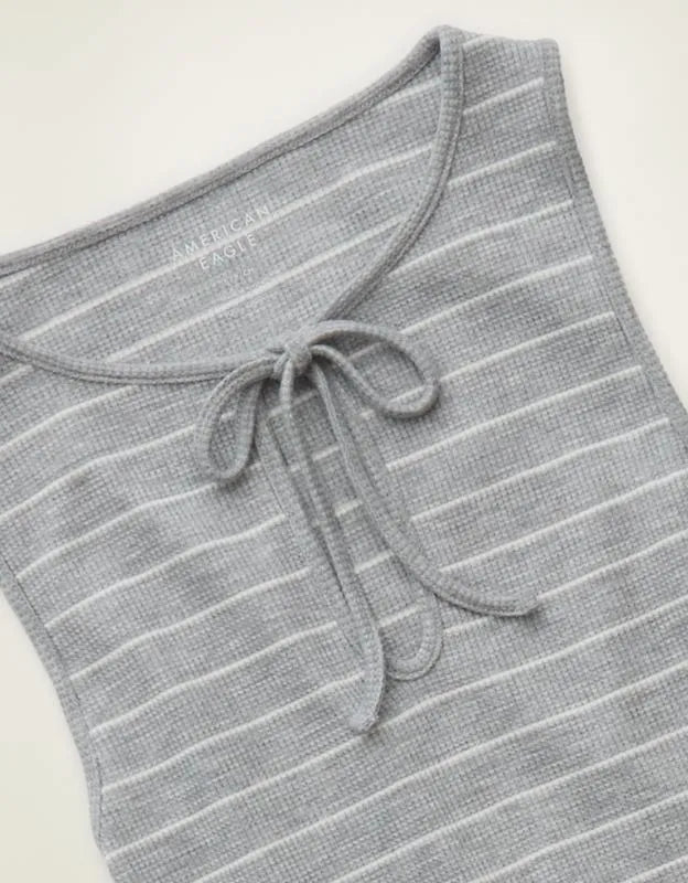 AE Waffle Keyhole Tank Top