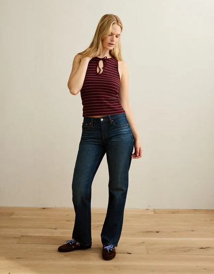 AE Waffle Keyhole Tank Top