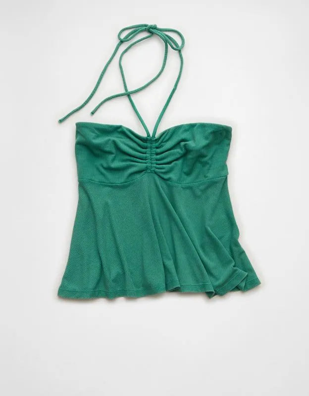 AE Soft & Sexy Halter Cinch Babydoll Top