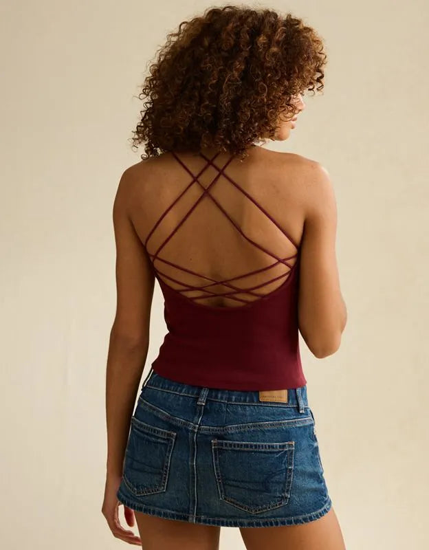 AE Strappy-Go-Lucky Boatneck Tank Top