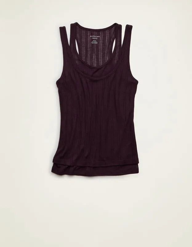 AE Twice As Nice Pointelle Tank Top