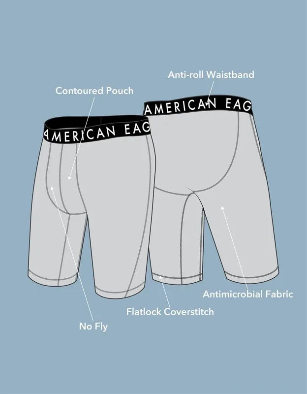 AEO Men's USA Stars & Stripes 8" Flex Boxer Brief