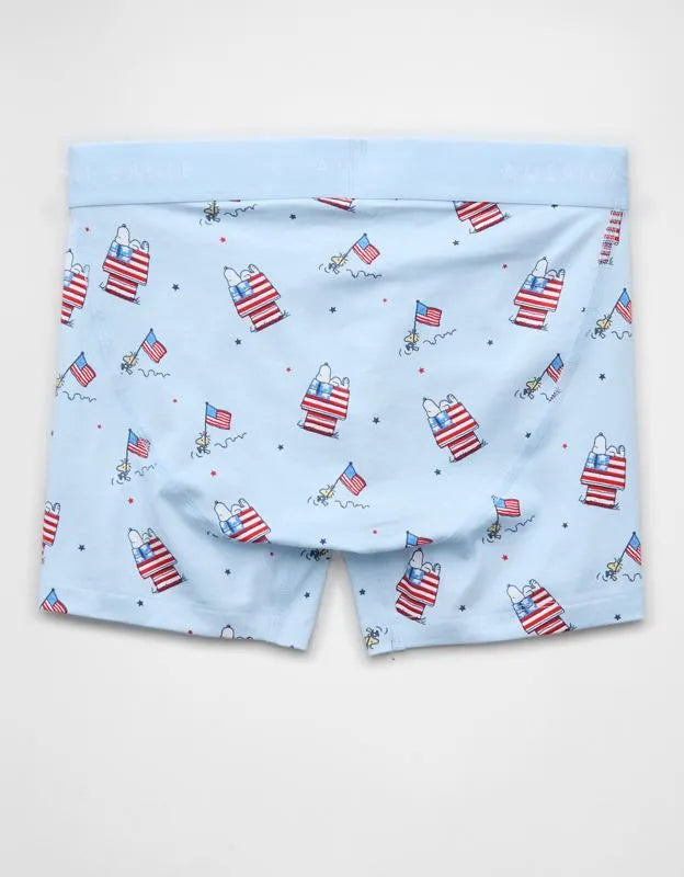 AEO Men's Snoopy 4.5" Classic Cotton Boxer Brief