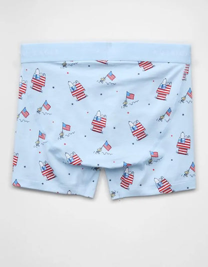 AEO Men's Snoopy 4.5" Classic Cotton Boxer Brief