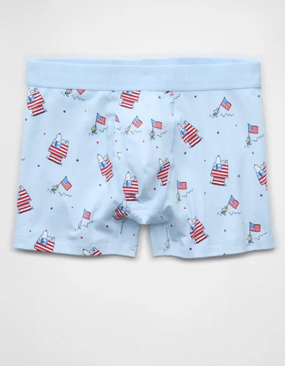 AEO Men's Snoopy 4.5" Classic Cotton Boxer Brief
