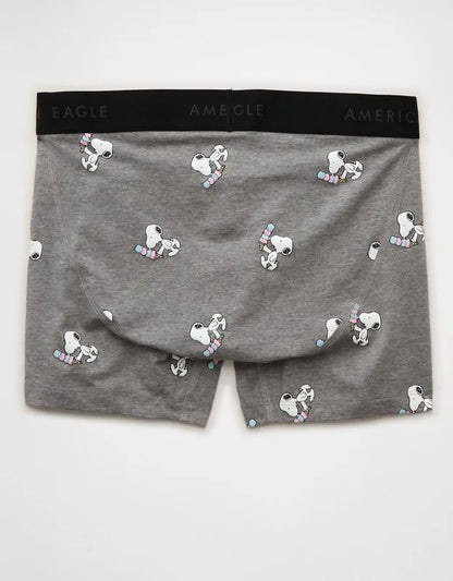 AEO Men's Snoopy 4.5" Classic Cotton Boxer Brief