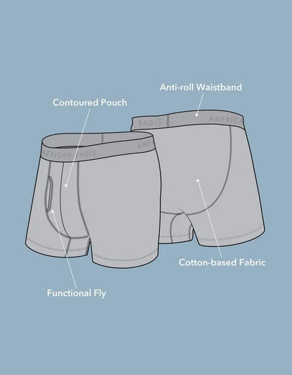 AEO Men's Snoopy 4.5" Classic Cotton Boxer Brief