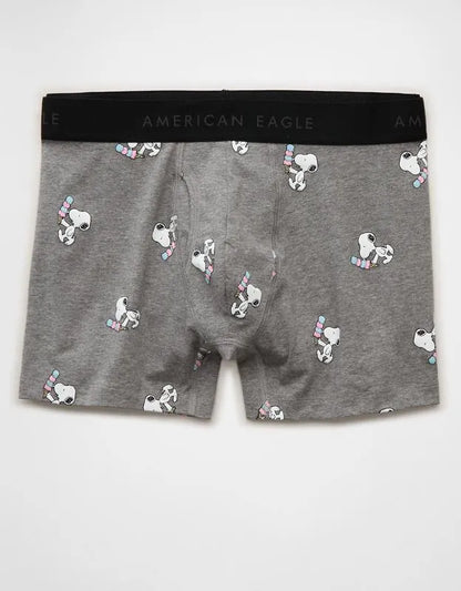AEO Men's Snoopy 4.5" Classic Cotton Boxer Brief
