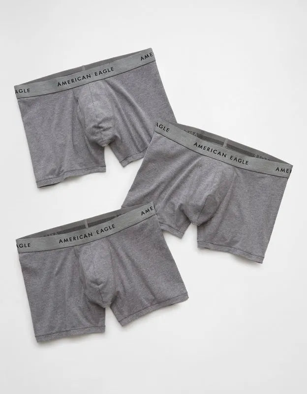 AEO Men's 4.5" Classic Cotton Boxer Brief 3-Pack