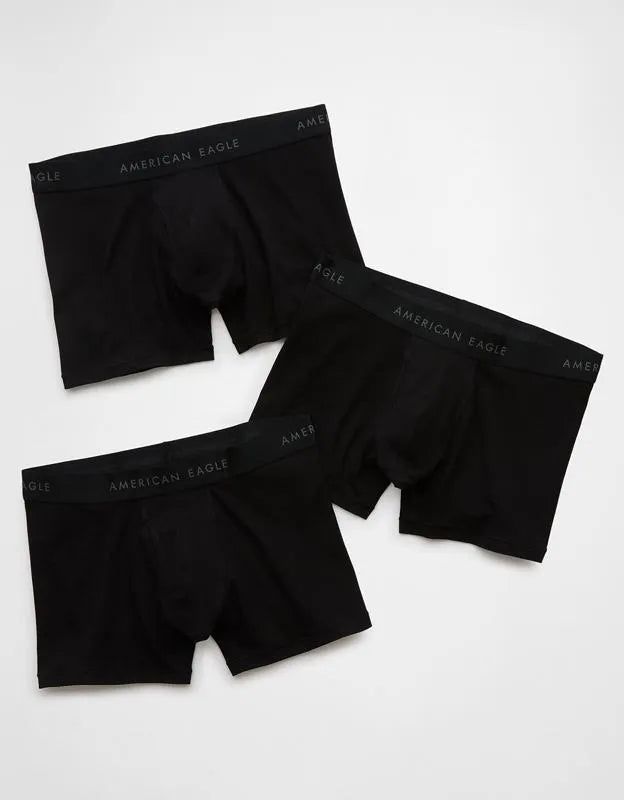 AEO Men's 4.5" Classic Cotton Boxer Brief 3-Pack
