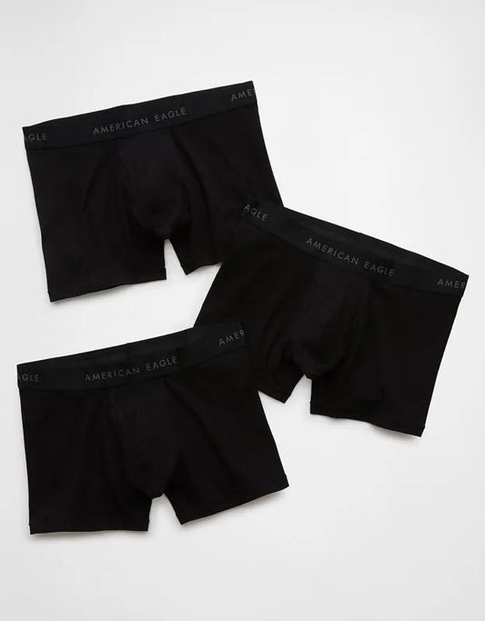 AEO Men's 4.5" Classic Cotton Boxer Brief 3-Pack