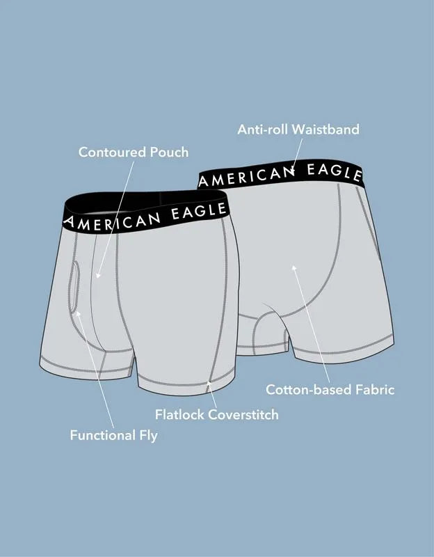 AEO Men's 4.5" Classic Cotton Boxer Brief 5-Pack
