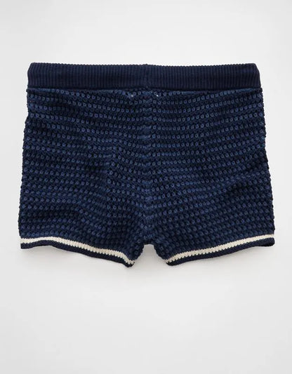 AE Crochet Sweater Striped Short