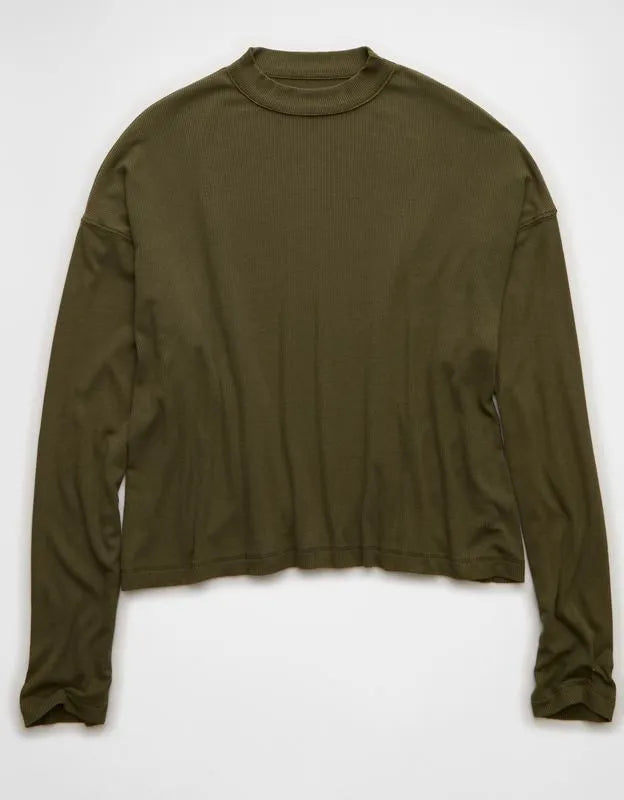AE Soft & Sexy Long Sleeve Mockneck T-Shirt