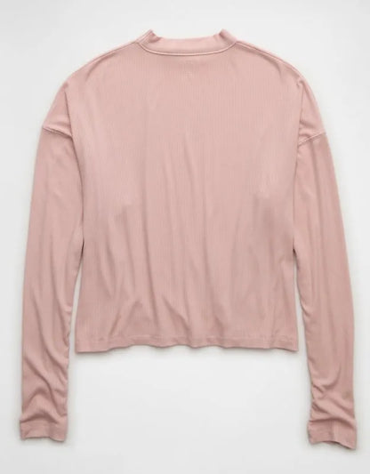 AE Soft & Sexy Long Sleeve Mockneck T-Shirt