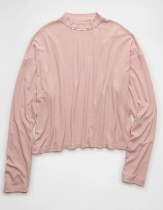 AE Soft & Sexy Long Sleeve Mockneck T-Shirt