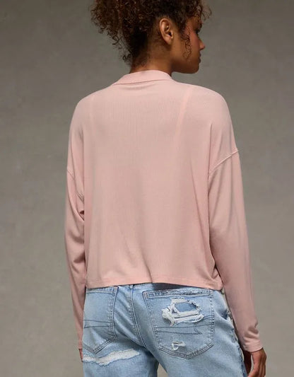 AE Soft & Sexy Long Sleeve Mockneck T-Shirt
