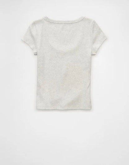 AE Scoop Neck Hey Baby Tee