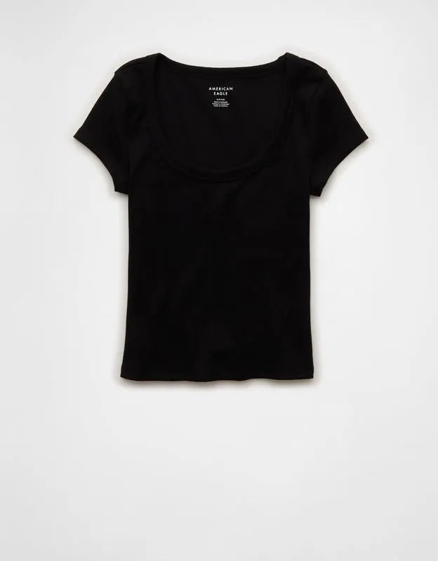 AE Scoop Neck Hey Baby Tee