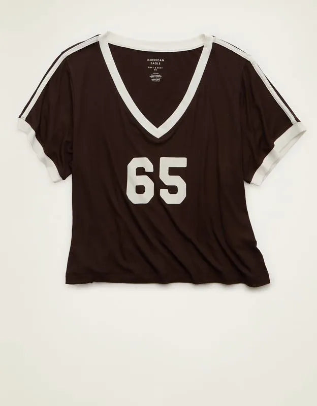 AE Soft & Sexy Ribbed V-Neck T-Shirt