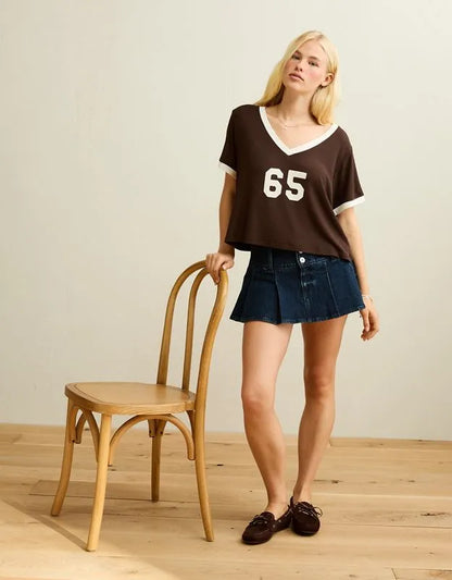 AE Soft & Sexy Ribbed V-Neck T-Shirt