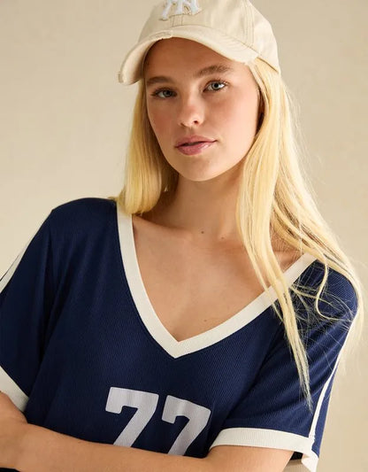 AE Soft & Sexy Ribbed V-Neck T-Shirt