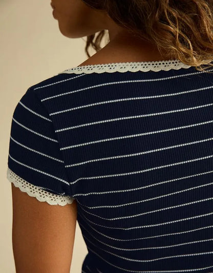 AE Keyhole Hey Baby Waffle Tee