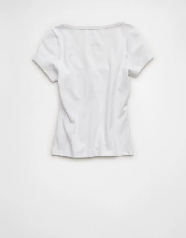 AE Pointelle Button-Up Baby Tee