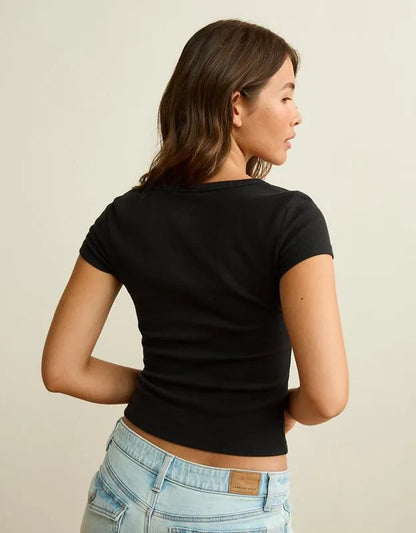AE V-Neck Hey Baby Tee
