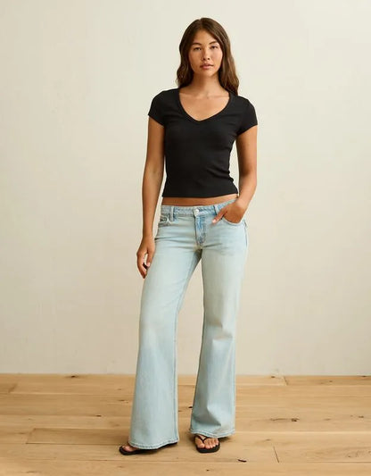 AE V-Neck Hey Baby Tee