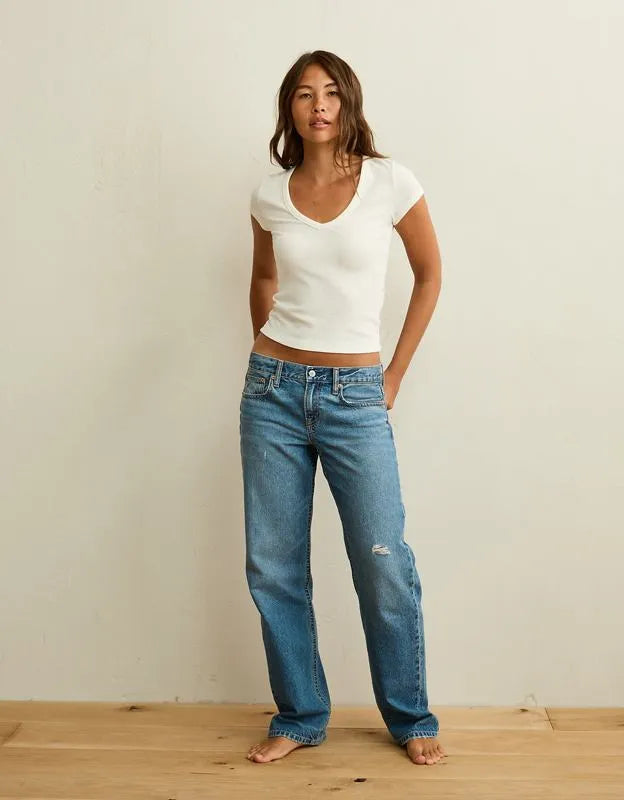 AE V-Neck Hey Baby Tee