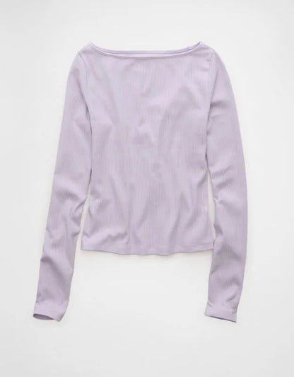 AE Long Sleeve Boatneck Baby Tee