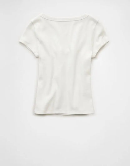 AE Scoop Neck Hey Baby Tee