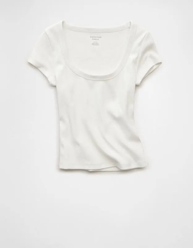 AE Scoop Neck Hey Baby Tee