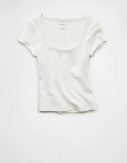 AE Scoop Neck Hey Baby Tee