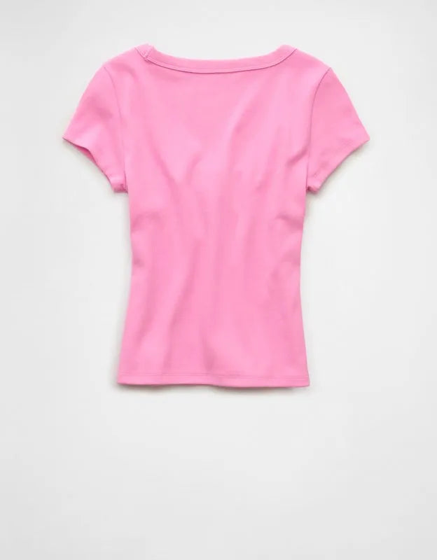 AE Scoop Neck Hey Baby Tee