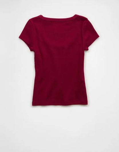 AE Scoop Neck Hey Baby Tee