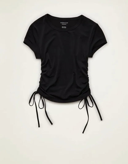 AE Short-Sleeve Side-Cinch T-Shirt