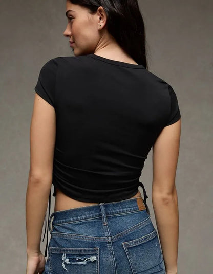 AE Short-Sleeve Side-Cinch T-Shirt