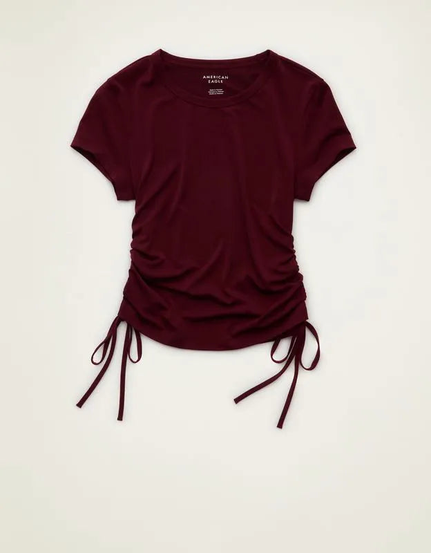 AE Short-Sleeve Side-Cinch T-Shirt
