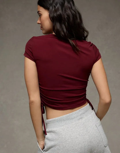 AE Short-Sleeve Side-Cinch T-Shirt