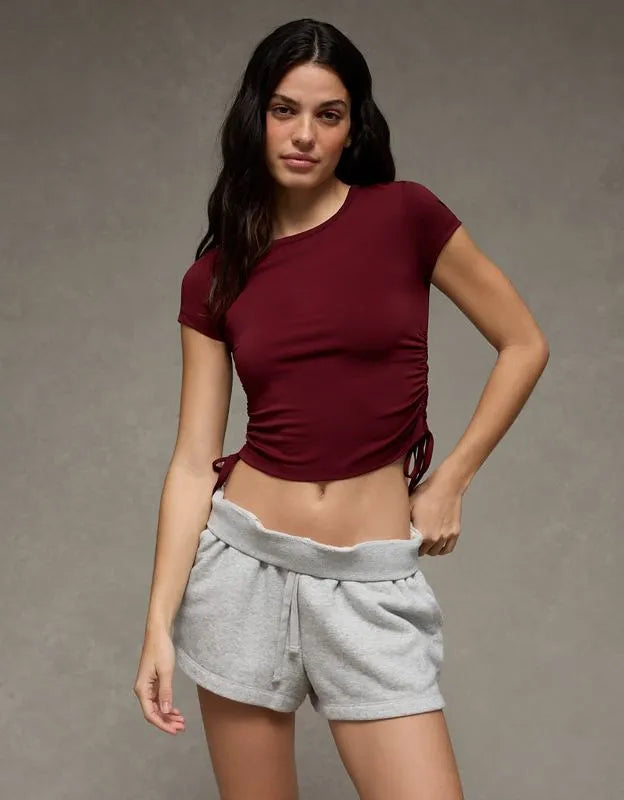 AE Short-Sleeve Side-Cinch T-Shirt