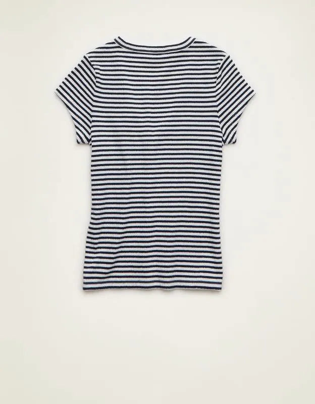 AE V-Neck Textured T-Shirt